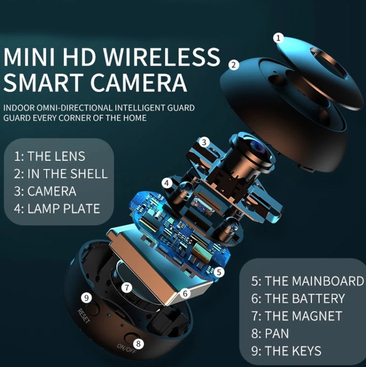 V380 A12 Mini 1080P Wireless Smart Camera Wifi Security Camera Night Vision Remote Home Small Surveillance Camera, A12 without Memory Card V380 A12 Mini 1080P Wireless Smart Camera Wifi Security Camera Night Vision Remote Home Small Surveillance Camera, A12 without Memory Card